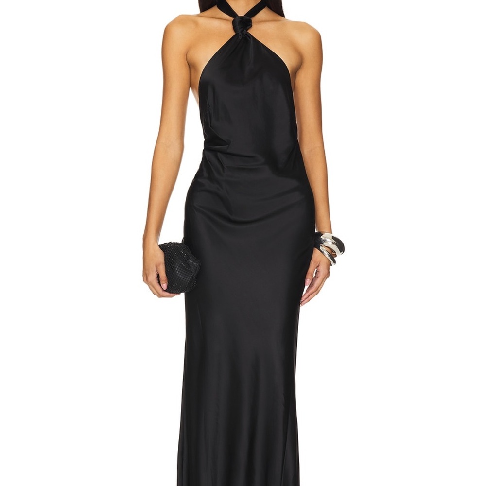 House of Harlow 1960 Black Halter Maxi Gown - Picture 5 of 6